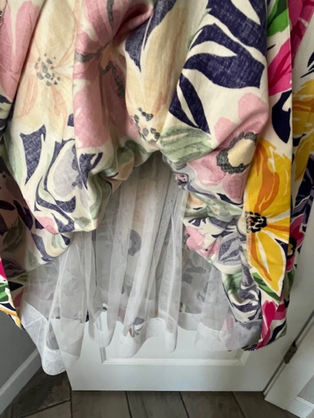 80s Victor Costa for Saks Fifth Avenue Floral Drop Waist Maxi Dress Sz M/L Party - Picture 6 of 13
